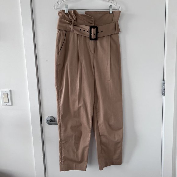 ba&sh Khol Belted Paperbag Waist Trouser Pants - Picture 2 of 9